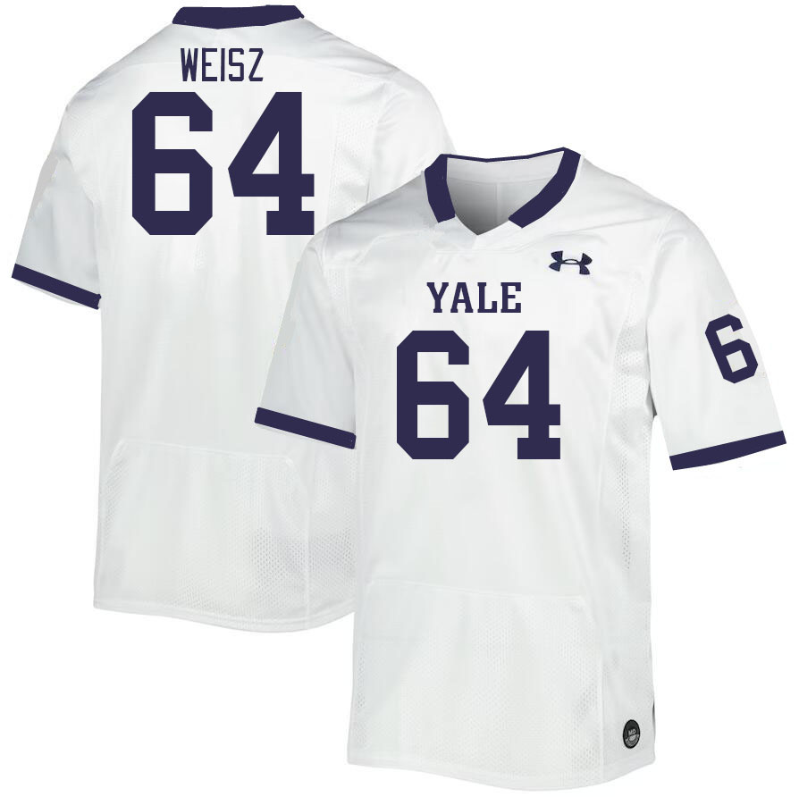 Men-Youth #64 Andrew Weisz Yale Bulldogs 2023 College Football Jerseys Stitched-White